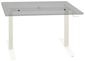 Estrutura mesa ajustável em altura com manivela branco