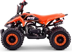 Mini Moto 4 Infantil para crianças 5 a 9 anos 50CC Beneo Motors MTX, velocidade até 40 Km/h com limitador Laranja