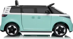 Carro elétrico para Crianças 12V Volkswagen ID BUZZ, Rodas Espuma EVA, assento couro ecológico Azul