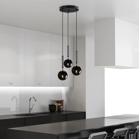 Candeeiro Suspenso King – Preto – 34 x 34 x 134 cm