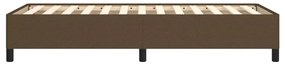 Estrutura de cama sem colchão 90x200 cm tecido castanho-escuro