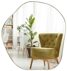 Espelho de parede irregular de 22" x 30,5" com painel traseiro premium - preto