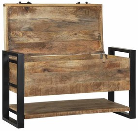 Caixa de Armazenamento 80x35x45 cm Madeira de Mangueira Maciça