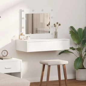 vidaXL Mesa de Maquiagem Suspensa com Luzes LED - Branca