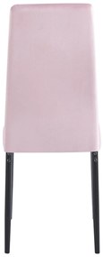 Pack 4 Cadeiras Lan Veludo - Rosa