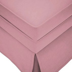 Chaise lounge c/ reforço/apoio de braços direito veludo rosa