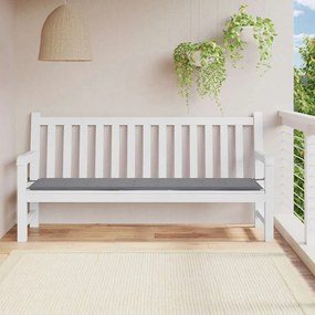 Almofadão p/ banco de jardim 200x50x4 cm tecido cinza