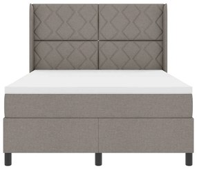 Cama Box com Colchão Taupe 160 x 200 cm em Tecido