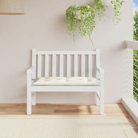 Almofadão banco jardim 100x50x7cm mesclado tecido creme