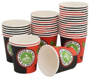 Copos de café de papel com tampas 1000 pcs 4oz 120ml