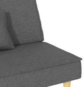 Sofá-cama tecido cinzento-escuro