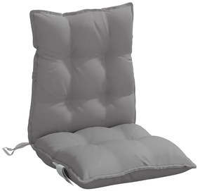 Almofadões cadeira encosto baixo 2 pcs tecido oxford cinzento