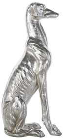 Estatueta decorativa 80 cm prateada GREYHOUND Beliani