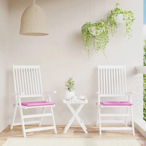 vidaXL Almofadões p/ cadeira 2pcs 40x40x4cm tecido rosa