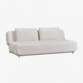 Sofá-cama De 3 Lugares Em Tecido Bouclé Miami Bouclé Branco - Sklum