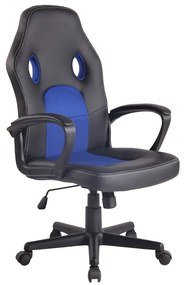 Cadeira de escritório Elbing preto/azul