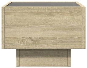 Mesa de cabeceira c/ LED Infinity 40x40x30 cm carvalho sonoma