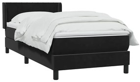 Cama com molas/colchão 80x220 cm veludo preto