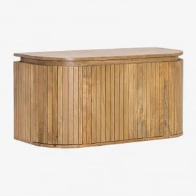 Conjunto De Móvel De Casa De Banho Suspenso Em Madeira De Manga Analis Madeira Natural & Sem Lavatório & Sem Espelho & Sem Torneira - Sklum