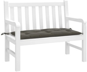 Almofadão banco jardim 100x50x7cm mesclado tecido cinza-escuro