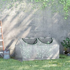 Estufa 119x60x60cm Estufa de Jardim com 2 Janelas Enroláveis para Cult