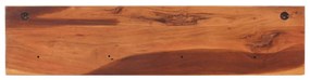Prateleiras parede 2 pcs 112x20x26 cm madeira de acácia maciça