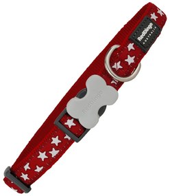 Coleira para Cães Red Dingo Style Vermelho Estrelas (2 X 31-47 cm)
