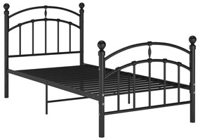 Estrutura de cama 100x200 cm metal preto