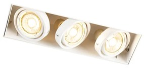 Foco de encastrar branco dirigível 3-luzes trimless - ONEON 3 Trimless Design,Moderno
