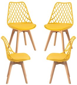 Pack 4 Cadeiras Mima - Amarelo