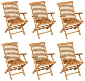 7 pcs conjunto de jantar para jardim madeira de teca maciça