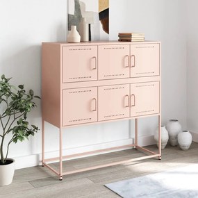 Aparador 100,5x39x107 cm aço rosa