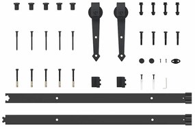 Porta Deslizante vidaXL com Conjunto de Hardware Branca 83x211 cm Made