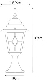 Candeeiro de pé vintage para exterior dourado antigo 45 cm - Antigua Clássico / Antigo