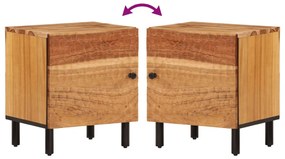 Mesa de cabeceira 40x33x46 cm madeira de acácia maciça