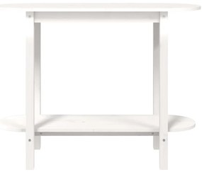 Mesa consola 110x40x80 cm pinho maciço branco