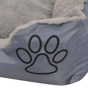 Cama para cães com almofada acolchoada tamanho M cinzento