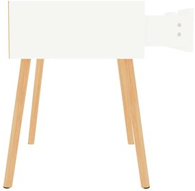 Mesas de cabeceira 2 pcs derivados de madeira branco brilhante