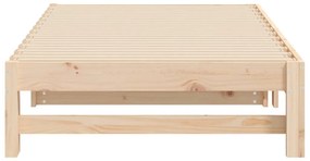 Estrutura sofá-cama de puxar 2x(90x190) cm pinho maciço