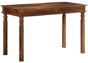 Mesa de jantar 120x60x77 cm madeira maciça de acácia