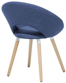 Conjunto de 2 cadeiras estofadas azul marinho ROSLYN Beliani