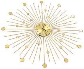 Relógio de parede metal 70 cm dourado