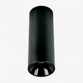 Aplique De Teto Led De Superfície Redondo Ø5,7 Cm Em Alumínio Luisiana Preto & Branco Cálido 2700k & 8 W & 38º - Sklum