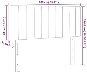 Cabeceira de cama tecido 100x5x78/88 cm creme