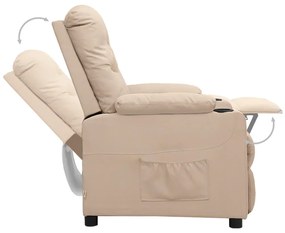 Poltrona elevatória tecido cor creme