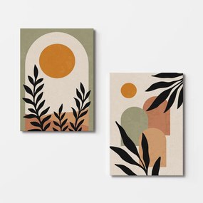 Pintura Decorativa em Tela 2KNV4273 – Multicolor – 50 x 70 cm (2 Peças