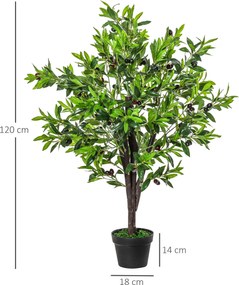 Planta Artificial com Altura 120cm Oliveira Artificial com 1080 Azeito