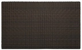 5 pcs conjunto de bar p/ jardim com almofadões vime PE castanho