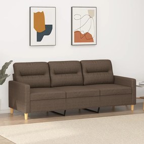 vidaXL Sofá de 3 lugares tecido 180 cm cinzento-acastanhado