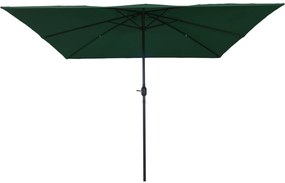 Parasol de Jardim Quadrado vidaXL 295x245 cm Verde